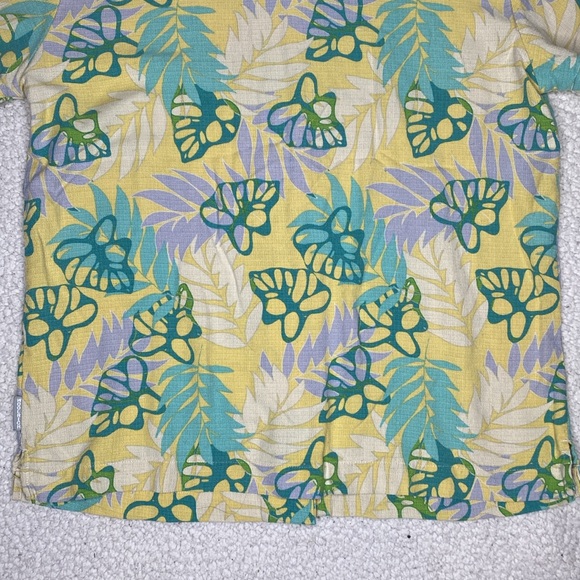 Woolrich Women’s Silk Lemon Twist Hawaiian Button Up Shirt: Size Small - Picture 6 of 9